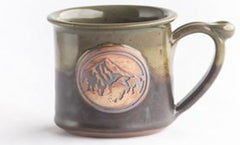 Mountain Medallion Pottery Mugs